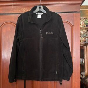 Columbia  Black Full Zipper Fleece Jacket Size Small